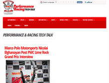 Tablet Screenshot of performanceracingtechtalk.com